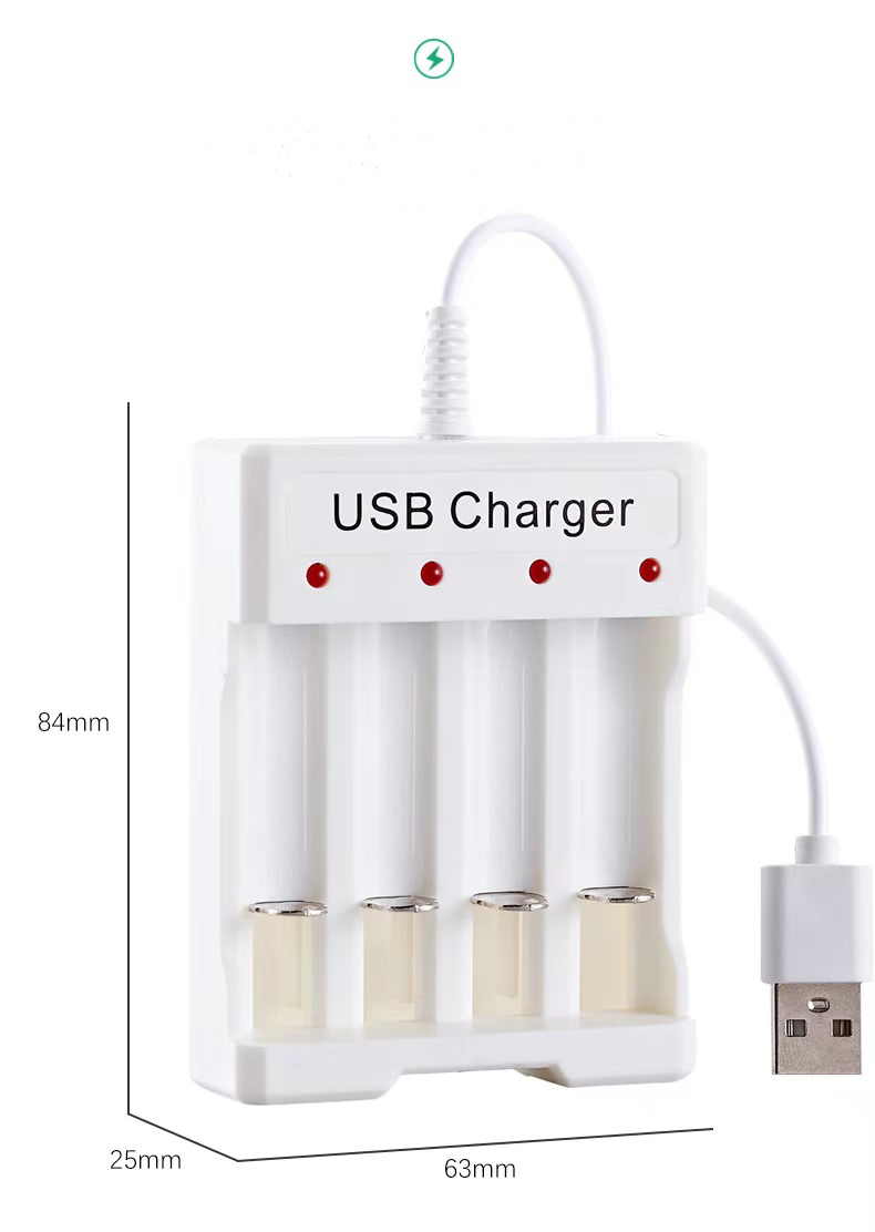 Amazon Лидер продаж одноэлементная Ni-Cd Ni-MH батарея Универсальное зарядное устройство 4 порта для AAA AA батарея usb зарядное устройство для цифровых продуктов