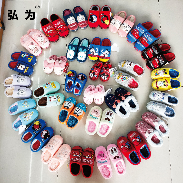 Цена по прейскуранту завода-изготовителя Милая зимняя обувь для ношения в помещении на открытом воздухе б/у связаться с героями мультфильмов; Детские тапочки для девочек и мальчиков
