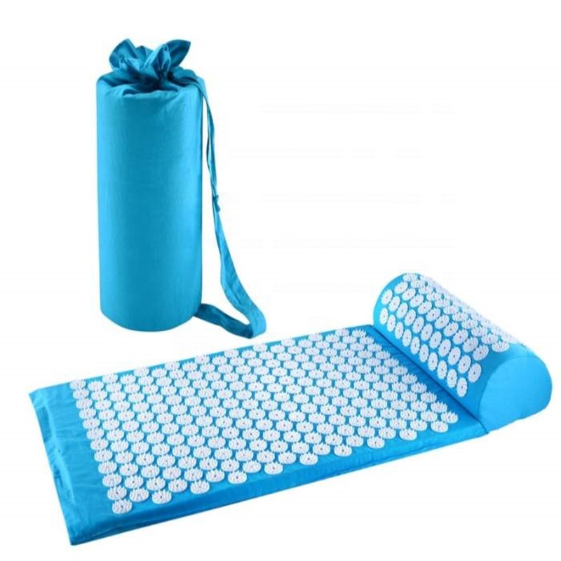 Массажный коврик для акупрессуры и подушка для шеи для облегчения боли в спине