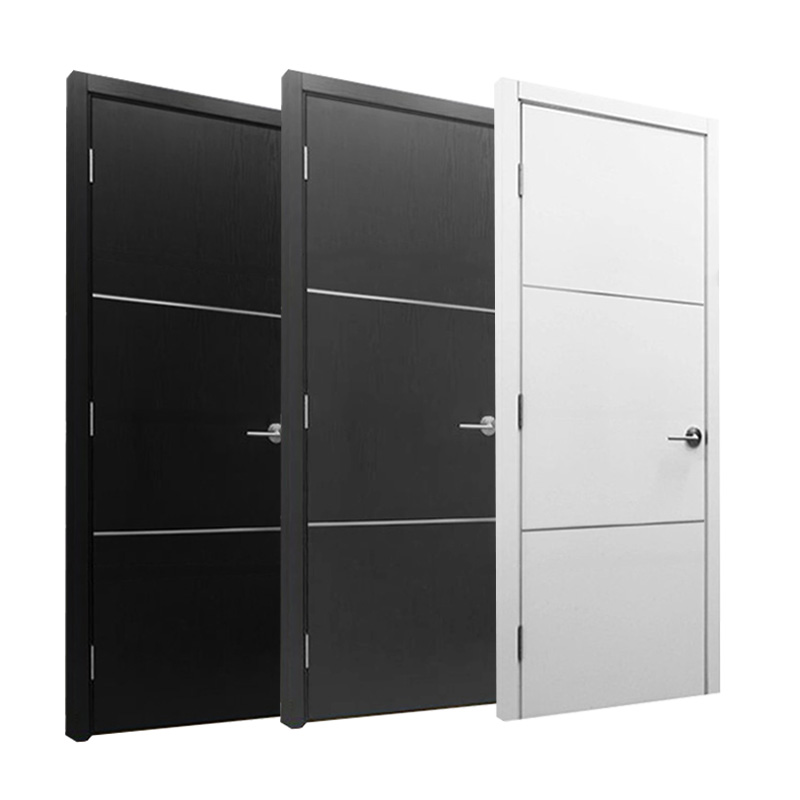 High quality modern style aluminum wooden interior door