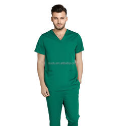 Pure Cotton Short Sleeve Medical Hospital Men Comfortable Nursing Clothing Scrubs Uniform