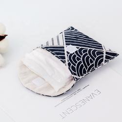 Hot sale cotton convenient cute washable canvas girls sanitary pads napkin package storage bag