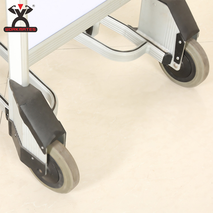 4 Inch Platform Trolley Push Cart with Safety Hand Brake System