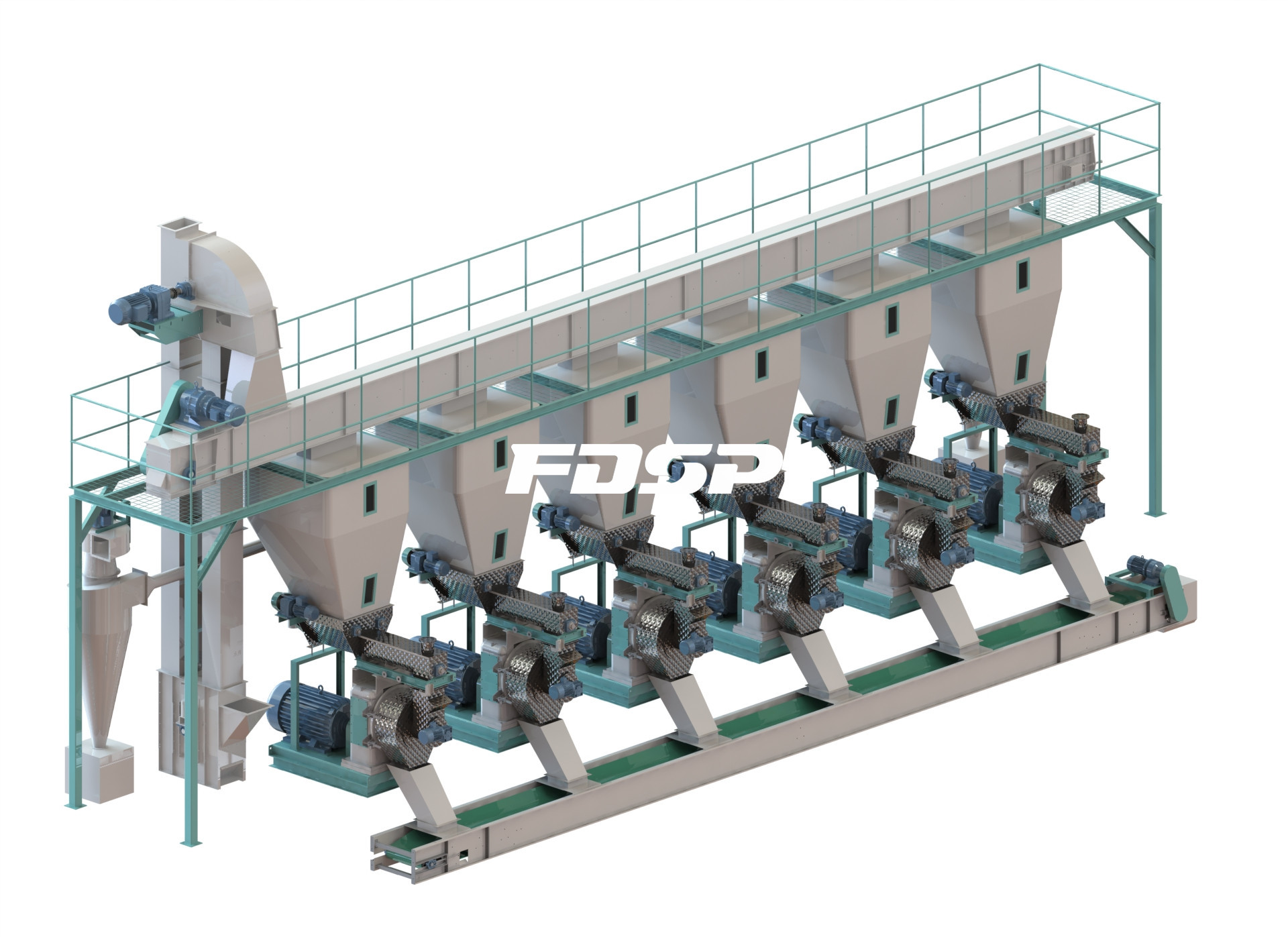 woodworking machinery 15 T/H Log Pellet Production Line