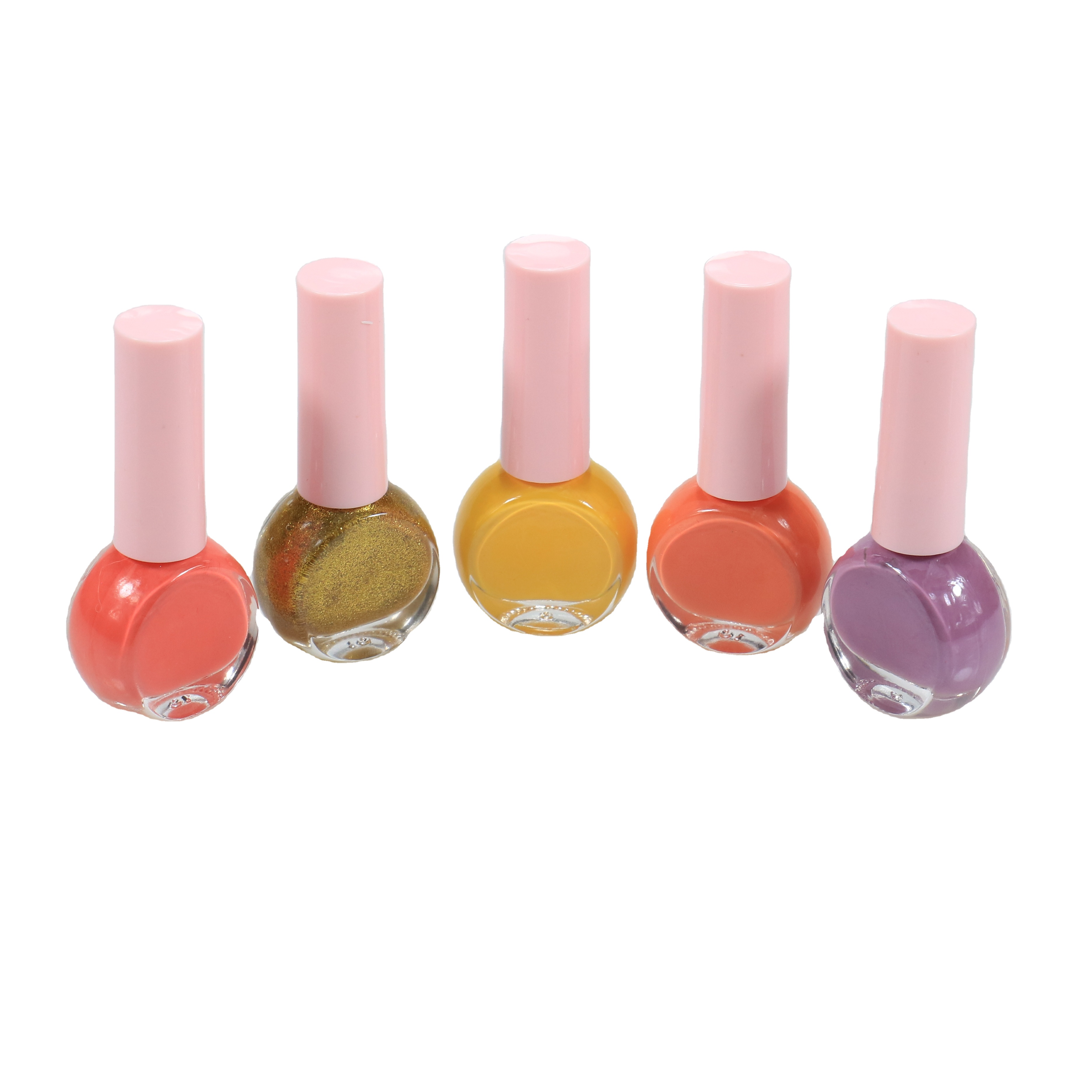 Косметическая упаковка, маленькая полукруглая прозрачная пустая стеклянная бутылка для лака для ногтей, масляная бутылка, поставщик лака для ногтей на водной основе