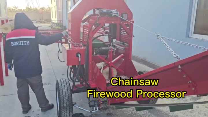 35ton Firewood Processor With Chain Feed Automatic Wood Splitter ...