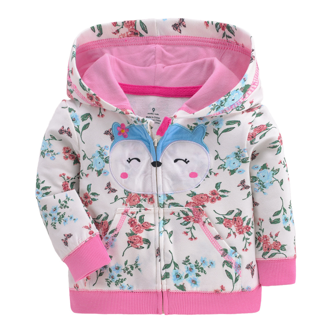 Лидер продаж, куртки для девочек, верхняя одежда, детское пальто принцессы, толстовки с капюшоном и принтом на молнии