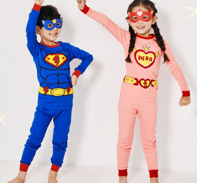 Лидер продаж, пижамы для девочек и мальчиков с супергероями, бренд caluby, оптовая продажа с завода, для маленьких детей