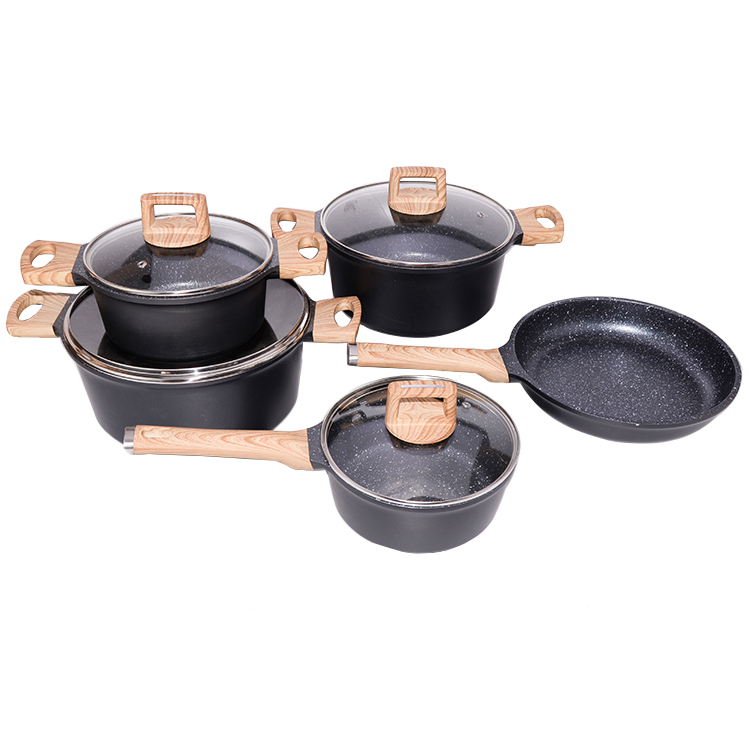 Набор посуды из алюминиевого сплава, 24 см, 26 см, 5 медных сковородок