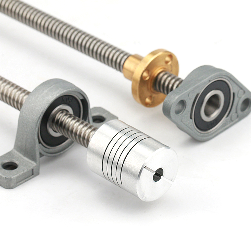 8mm Tr8x1Tr8x2 Tr8x4 Tr8x8 304 stainless steel lead Trapezoid screw use for 3D printer