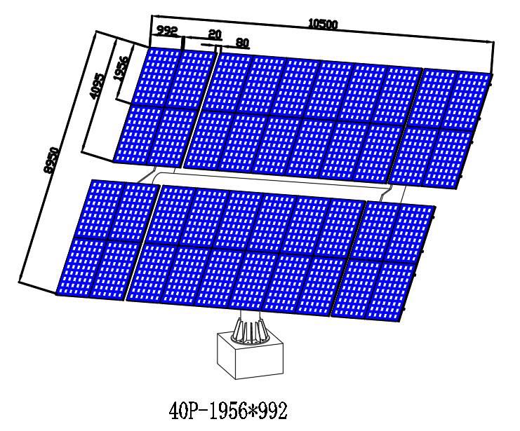 Фотоэлектрический двухосевой кронштейн 15 кВт