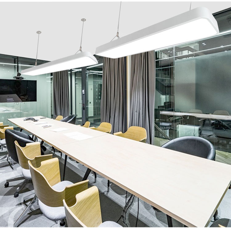 Office Kitchen Hanging Modern Iron Metal Industrial Linear LED Office Pendant Lights