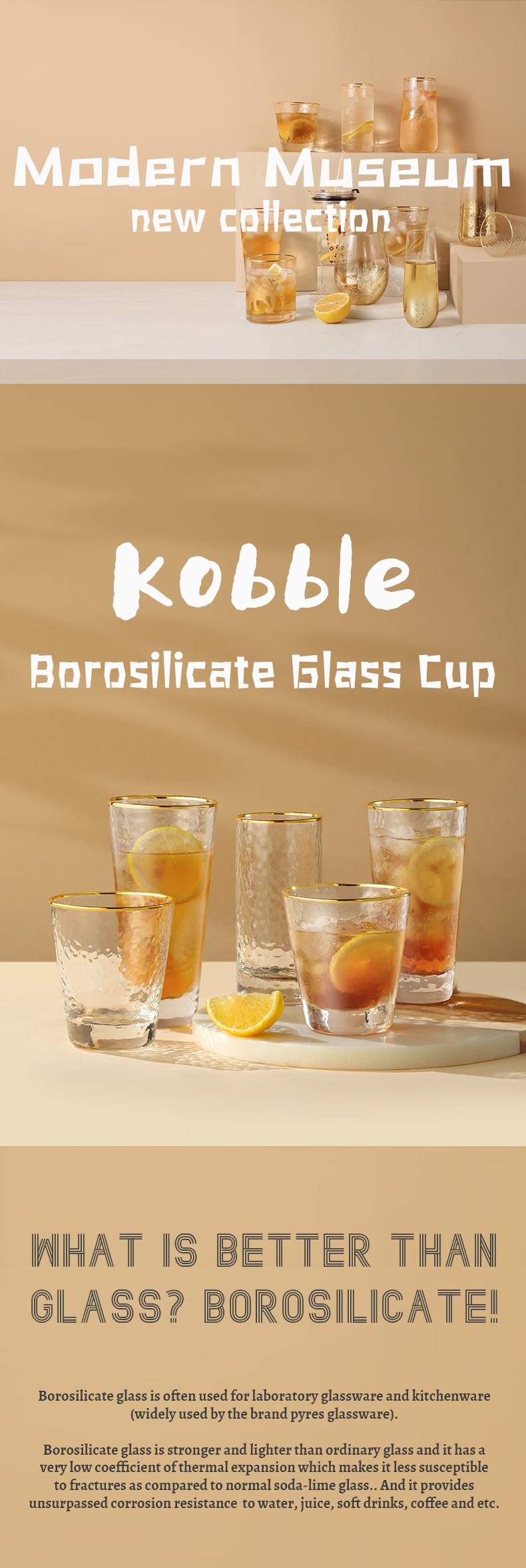 315ML Handmade Promotional Glass Champagne Cup Juice Cup Glassware With Gold Print