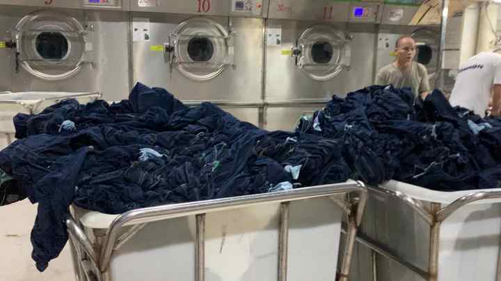 High Street Fashion Men Destroy Embroidery Patch Old Washing Denim