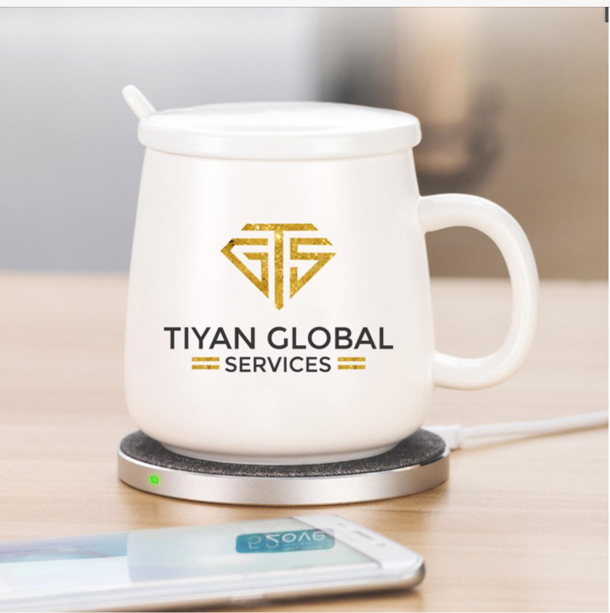 САМОНАГРЕВАЮЩАЯСЯ 2 в 1 дизайн кофе Кружка грелка постоянная теплая чашка с беспроводного зарядного устройства