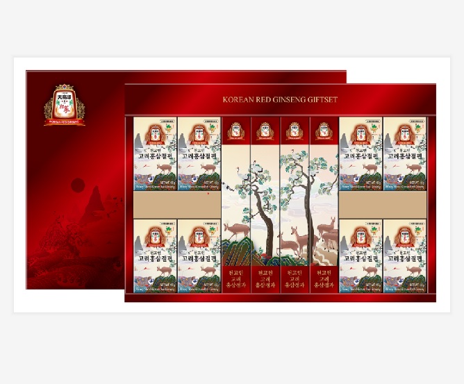 Корейский высококачественный экстракт красного женьшеня, набор из 5 корейских подарков с красным женьшенем, Сделано в Корее