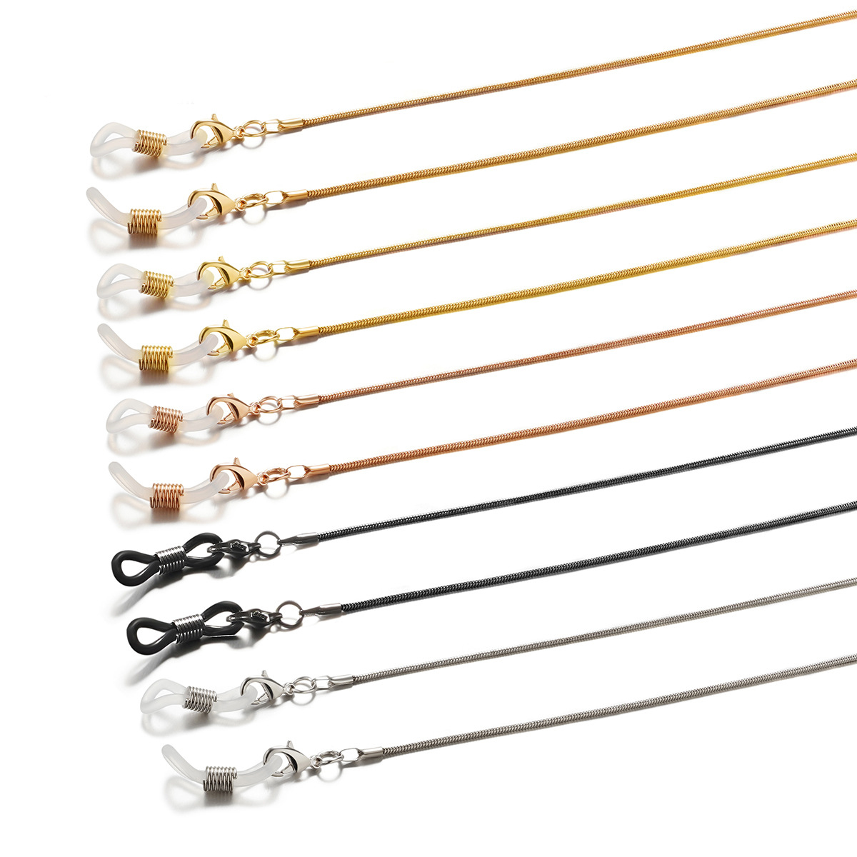 75 см, 1,5 мм, Лидер продаж, новая цепочка для очков, поплавковая цепочка для солнцезащитных очков, модная цепочка для очков высокого качества, змея 18K