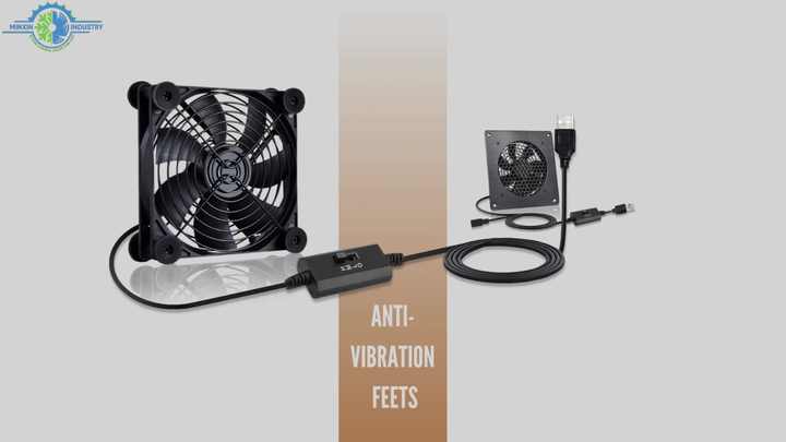 AC Infinity MULTIFAN S1, stille 80 mm USB-ventilator voor receiver DVR PlayStation Xbox computerkast, koeling