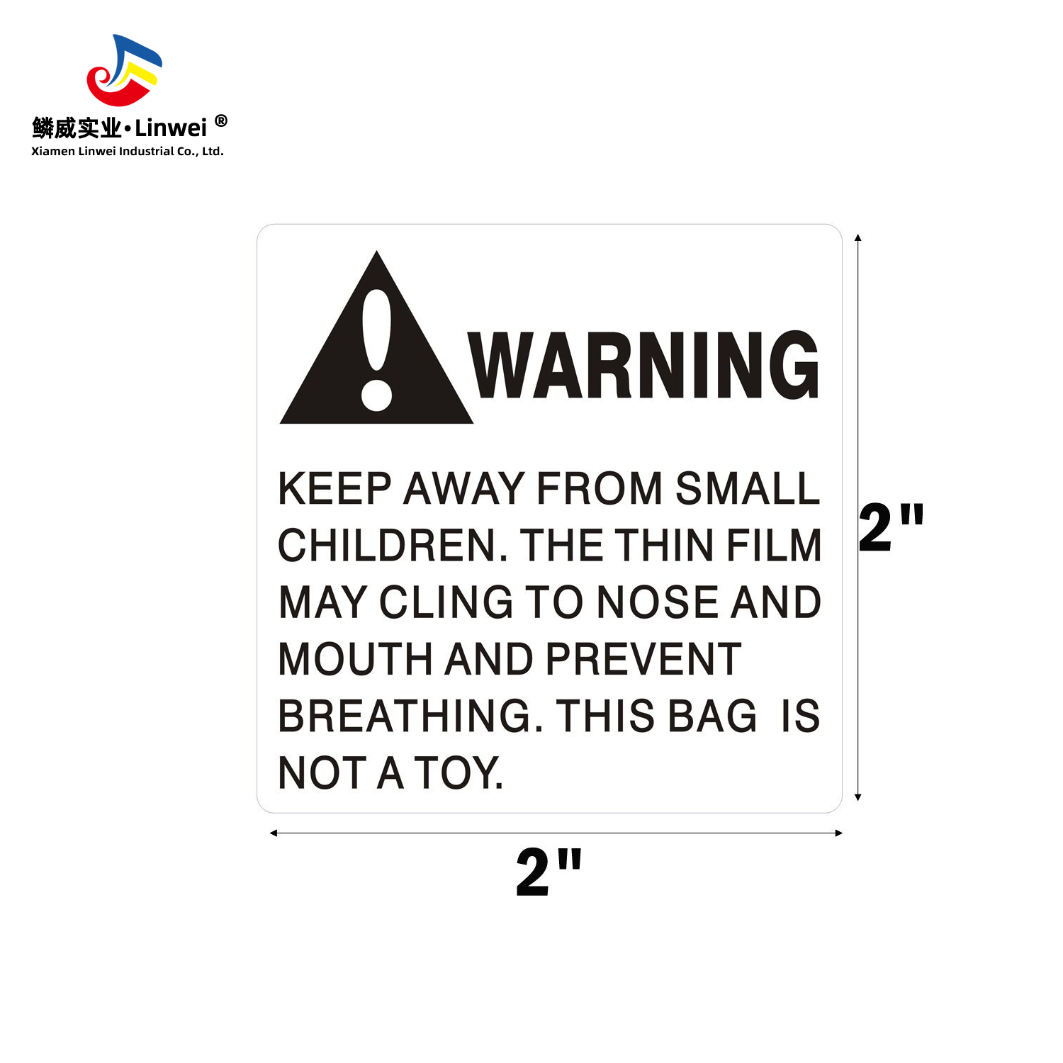 500 pcs 自粘外盒英语警示贴纸易碎标签,尺寸: 76x 51毫米