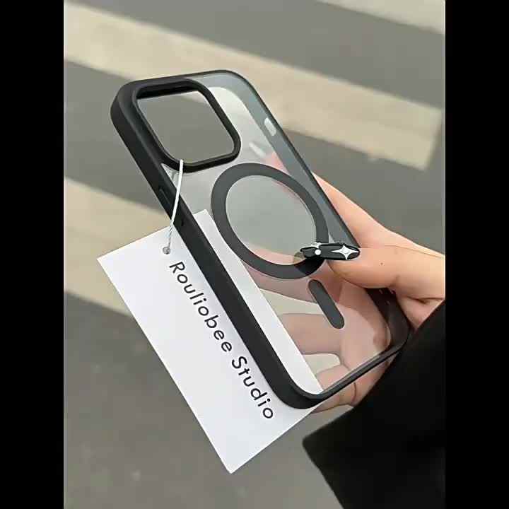 Clear Acrylic Magnetic Mobile Phone Case for Iphone 15