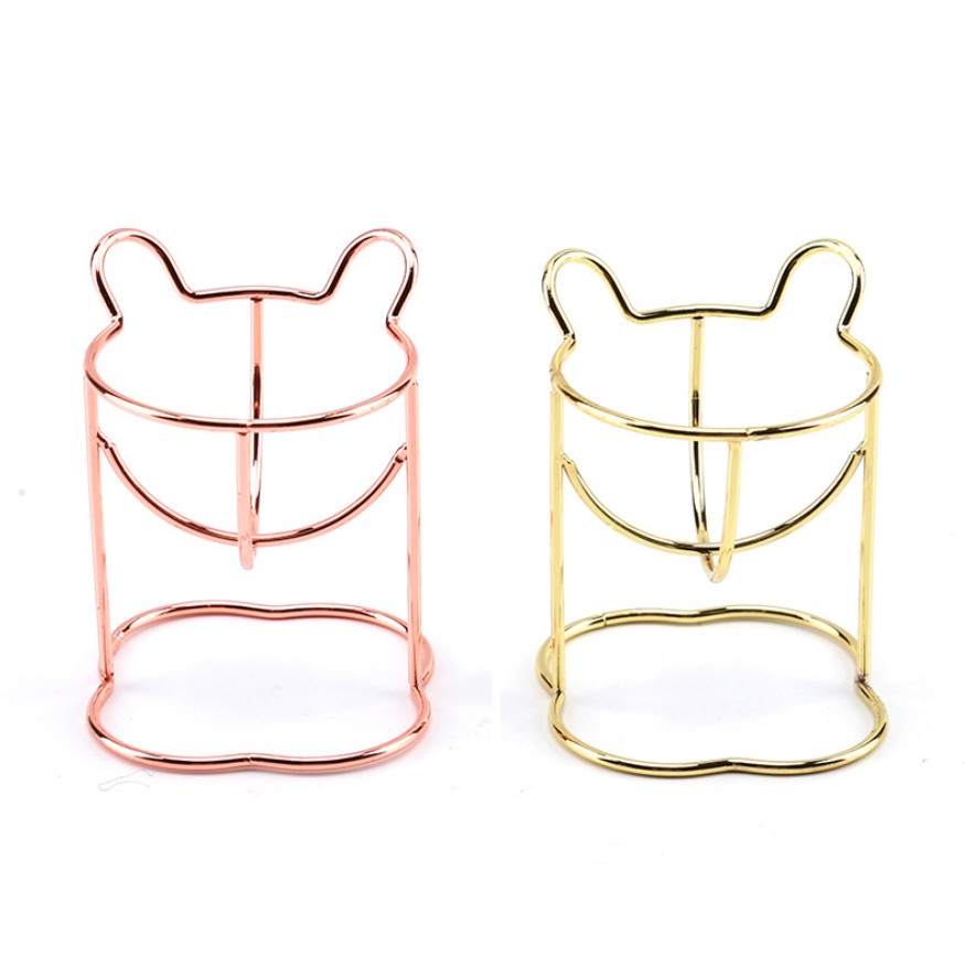 the bear metal puff sponge makeup blender holder stand