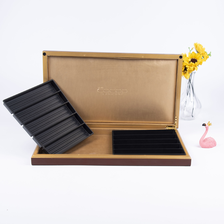 KSA Jeddah Season Meranyaze Luxury Supplysize Logo Wood Gold Chocolate Coconut Box For Gift 
