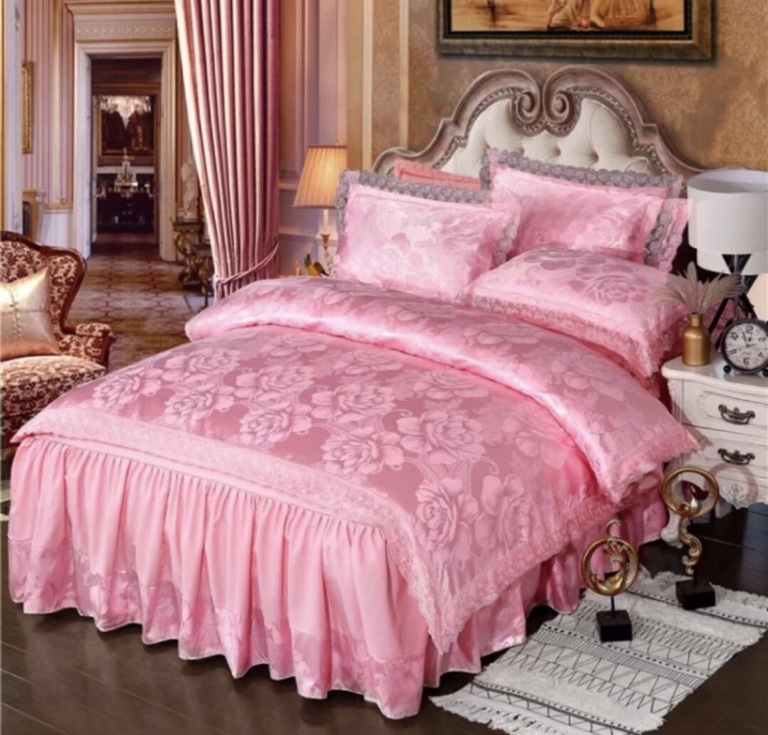 Luxury Paisley Design , Nice Night Bedding Jacquard Duvet Cover Set Queen/King, Bed skirt sets