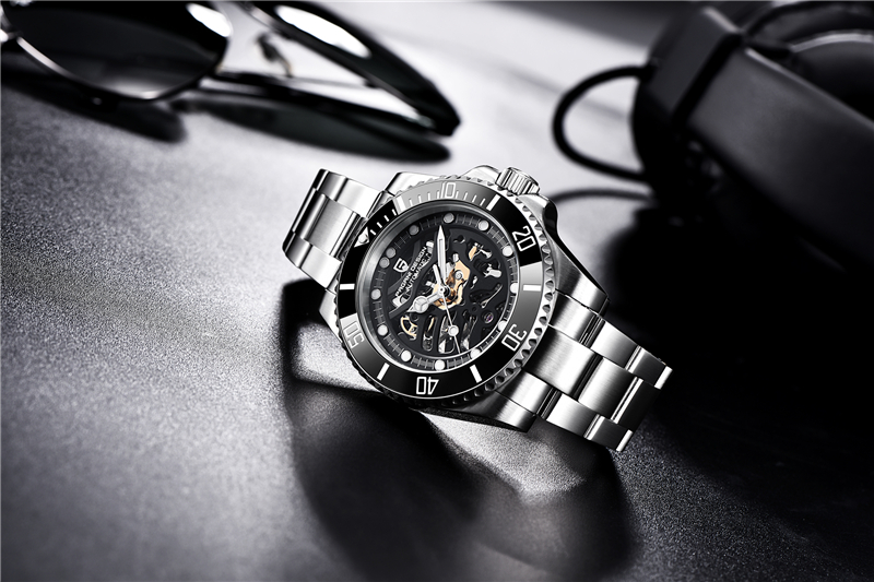 Nouveau PAGANI DESIGN Marque Hommes Montre Automatique Mécanique En Acier Inoxydable Saphir Verre 100 M Montres Étanches Reloj Hombre