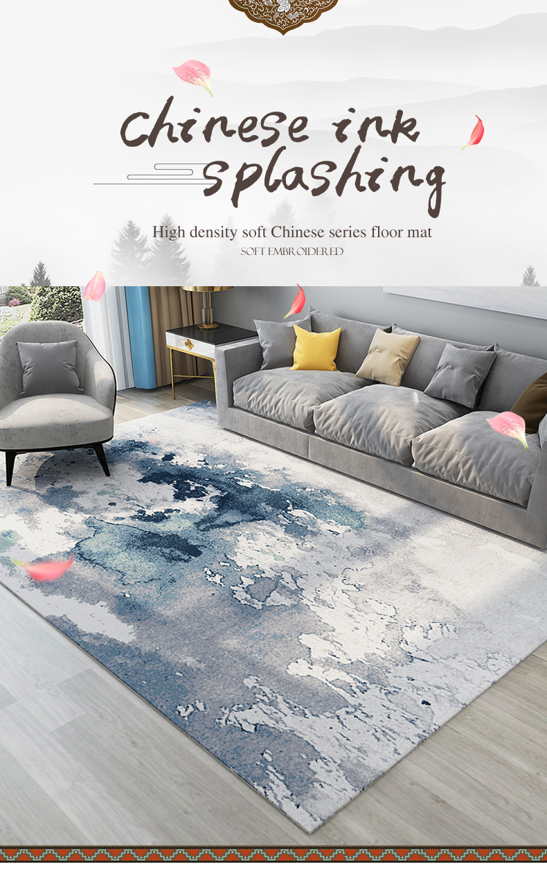 3D Modern Classic Printed Chinese Style Carpet Cheap Sitting Room Living Room