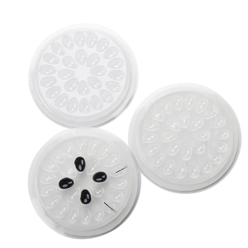 Пластиковые силиконовые подставки для клея для ресниц с наклейками белого цвета, одноразовая Подставка для наращивания ресниц с 27 круглыми колпачками