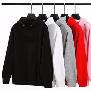Wholesale custom high quality 100% Cotton blank plain hoodies mens hoody black hoodies 