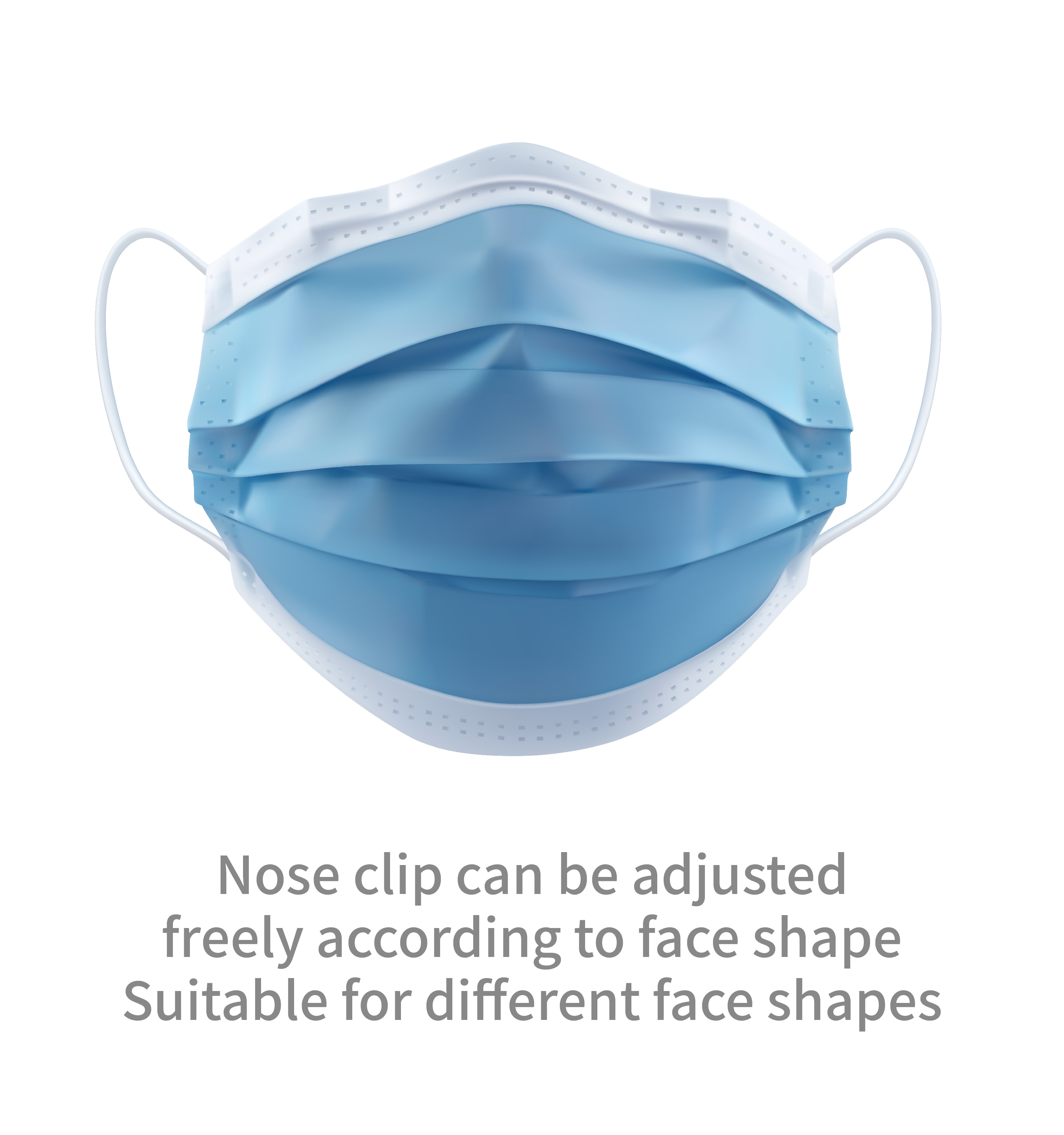 Disposable Earloop Non Woven Face Mask 3 Ply 3 Layer