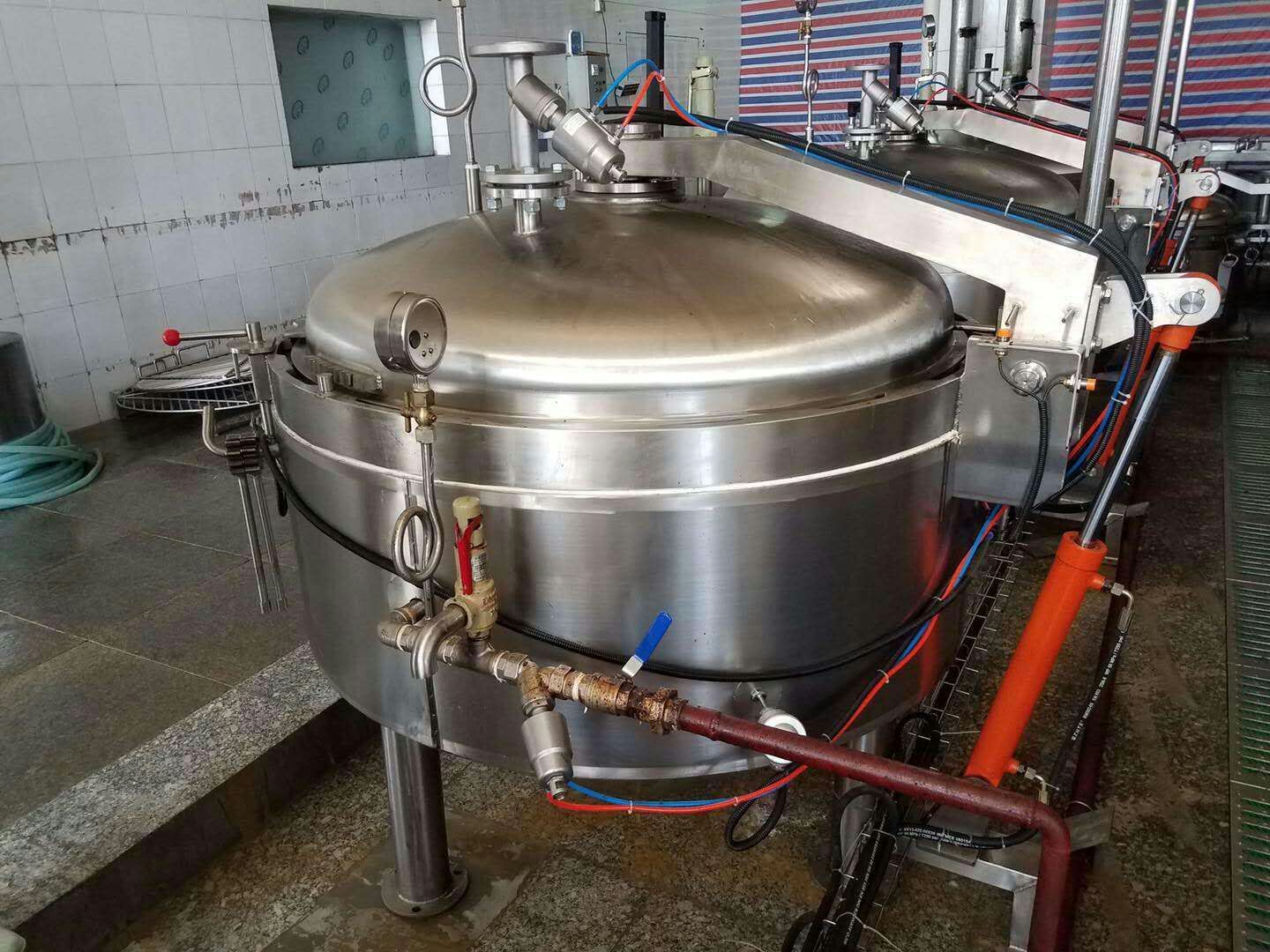 500 升不锈钢工业压力锅用于肉