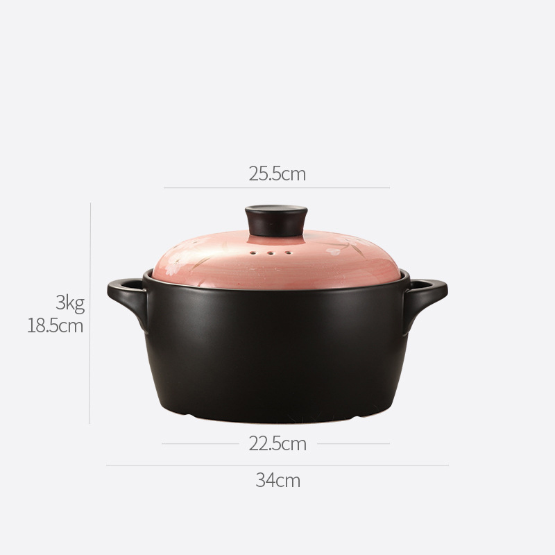 High Quality Factory Price Fashion Kitchen Cooker Household Food Ceramic Soup Pot