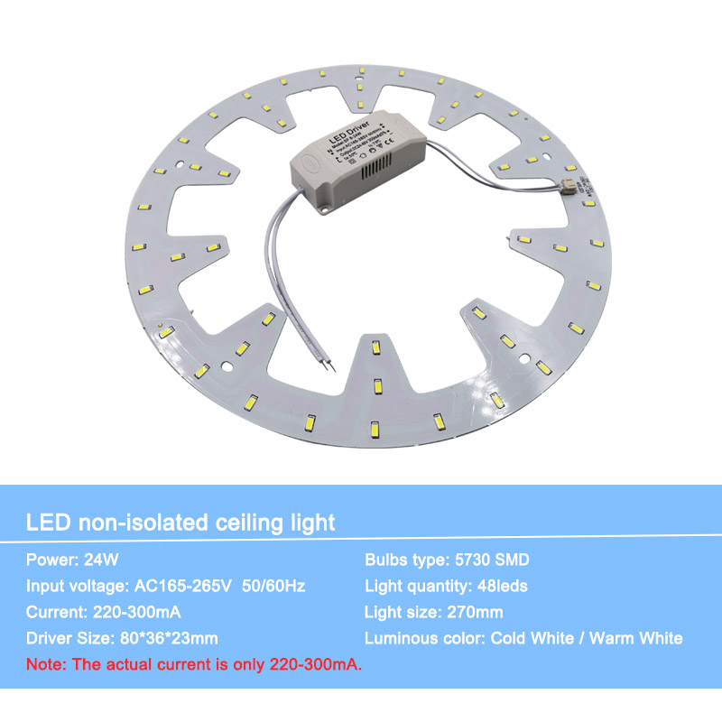 Moderne LED-Deckenleuchten 12–24 W, Lichtquellenmodul für Küche, AC220 V, Wohnzimmer, energiesparende Deckenbeleuchtung, Retrofit-Board