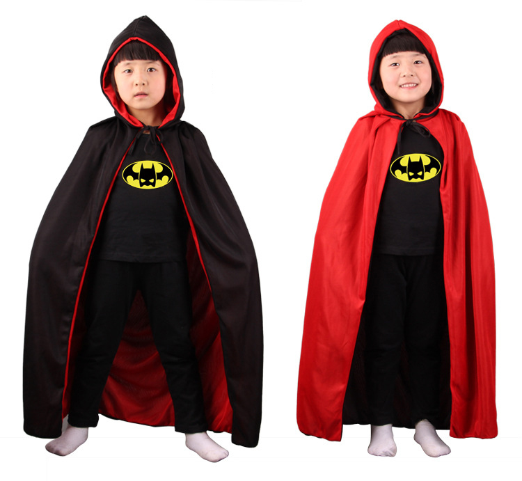Reaper Cloak Vampire Pirate Cloak Red And Black Bicolor Cloak Double Stand Collar Cloak