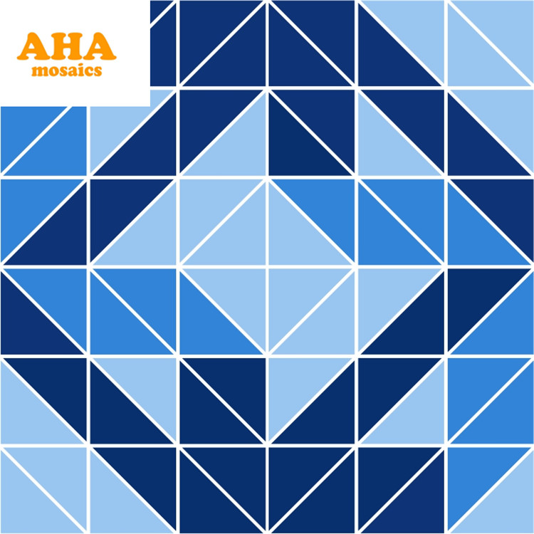 Hot Selling Swimming Pool Stone Mosaic  Polygon Pattern Art Mosaic Puzzle Tiles