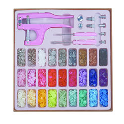Conjunto De Botão Fastener Pressão Alicate 1 & Caixa De Cores Set T3 25 1/T5/T8 Snap botões de Resina de plástico Alicate de Imprensa Da Mão