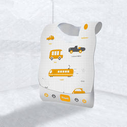 Cute Customized Cartoon Pattern New Born Baby & Adult Waterproof  Paper  Disposable Bibs