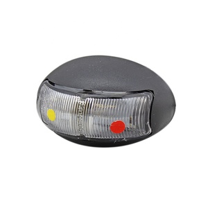 Hawkeye 4 Pcs LED Clearance Side Marker Lights White Outline Lamp for Trailer Truck Lorry Caravan White, rectangle