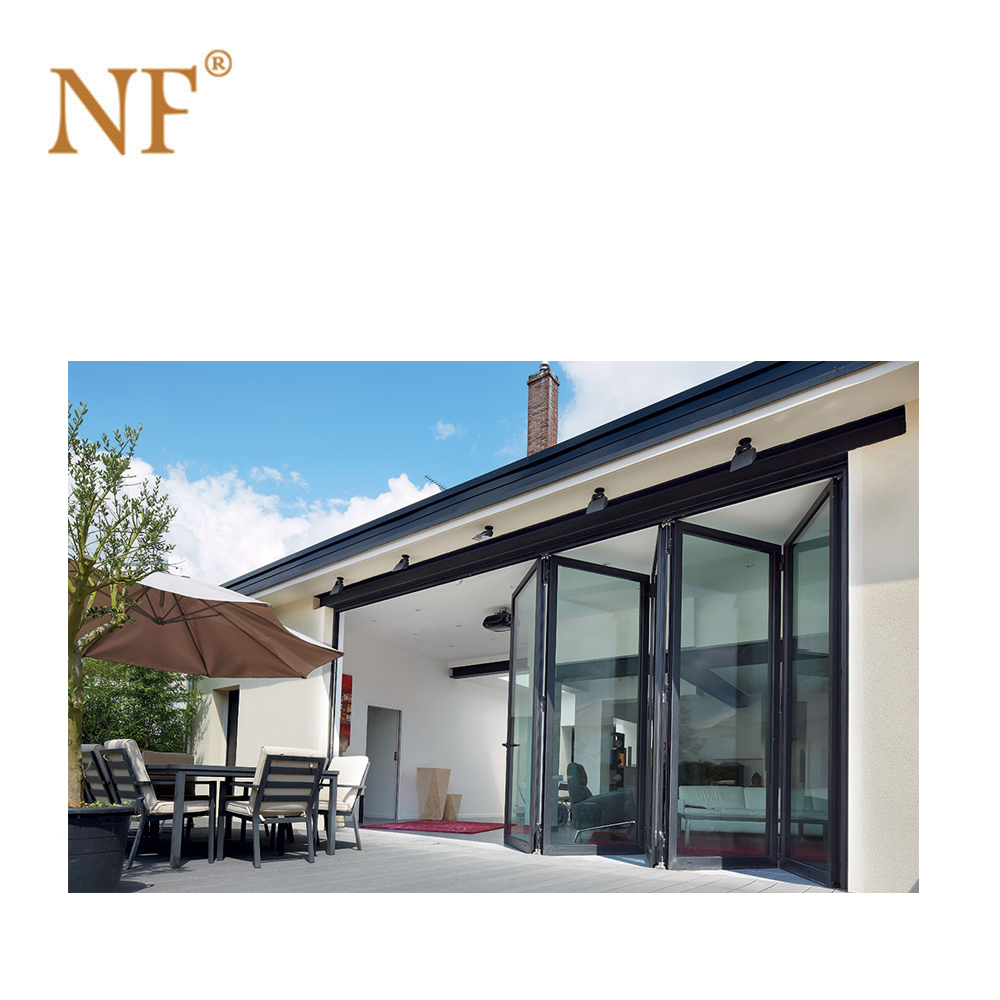 Anti vidro Valor U de alumínio janelas com tela plisse acordeão dobrável