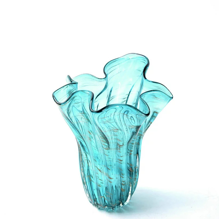 European style large transparent color hydroponic plant  living room decoration crafts modern glass vase