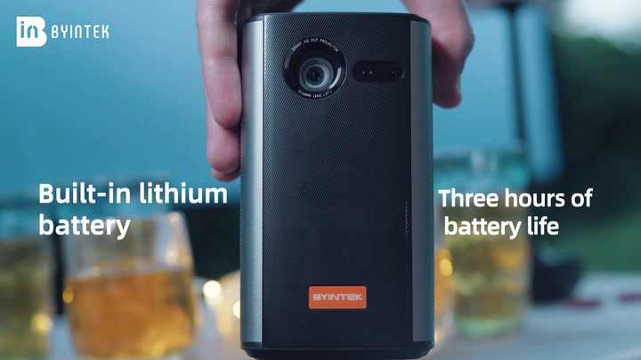 BYINTEK P70 Mini Portable Smart Projector - 4K DLP Outdoor Home