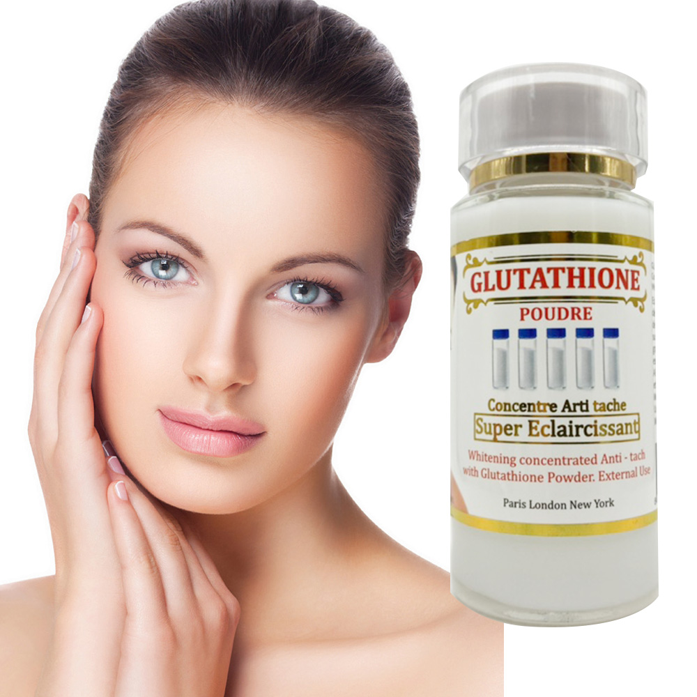 Poudre de glutathion Concentre Anti-tache Naturel Super Blanchissant avec  Sérum de poudre de glutathion Usage externe