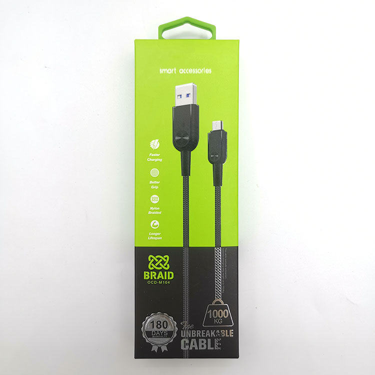 Для oraimo micro usb кабель с розничной упаковкой V8 нейлоновый Плетеный usb кабель 1 м Android Небьющийся шнур для передачи данных