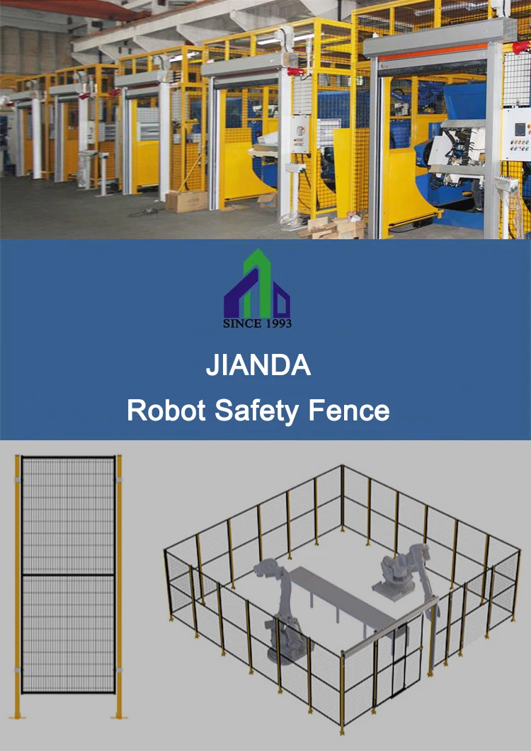 Industrial safety wire mesh fence for robot automation and machine tool
