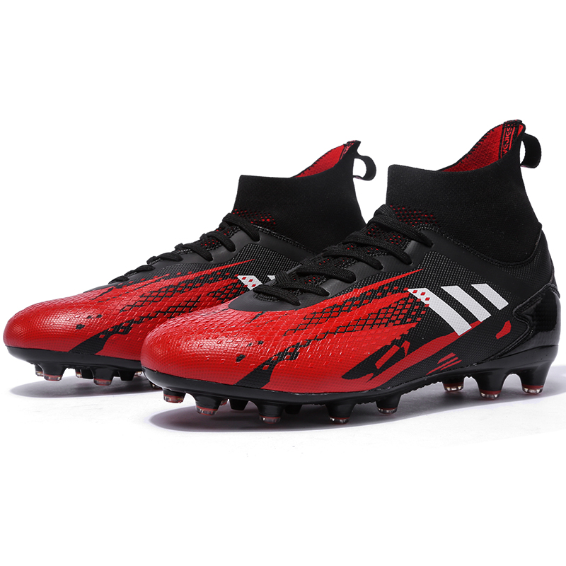 Прямая поставка от производителя, лидер продаж ботинки футбола с длинными шипами и с высоким берцем; Обувь для пар Дышащие футбольные бутсы