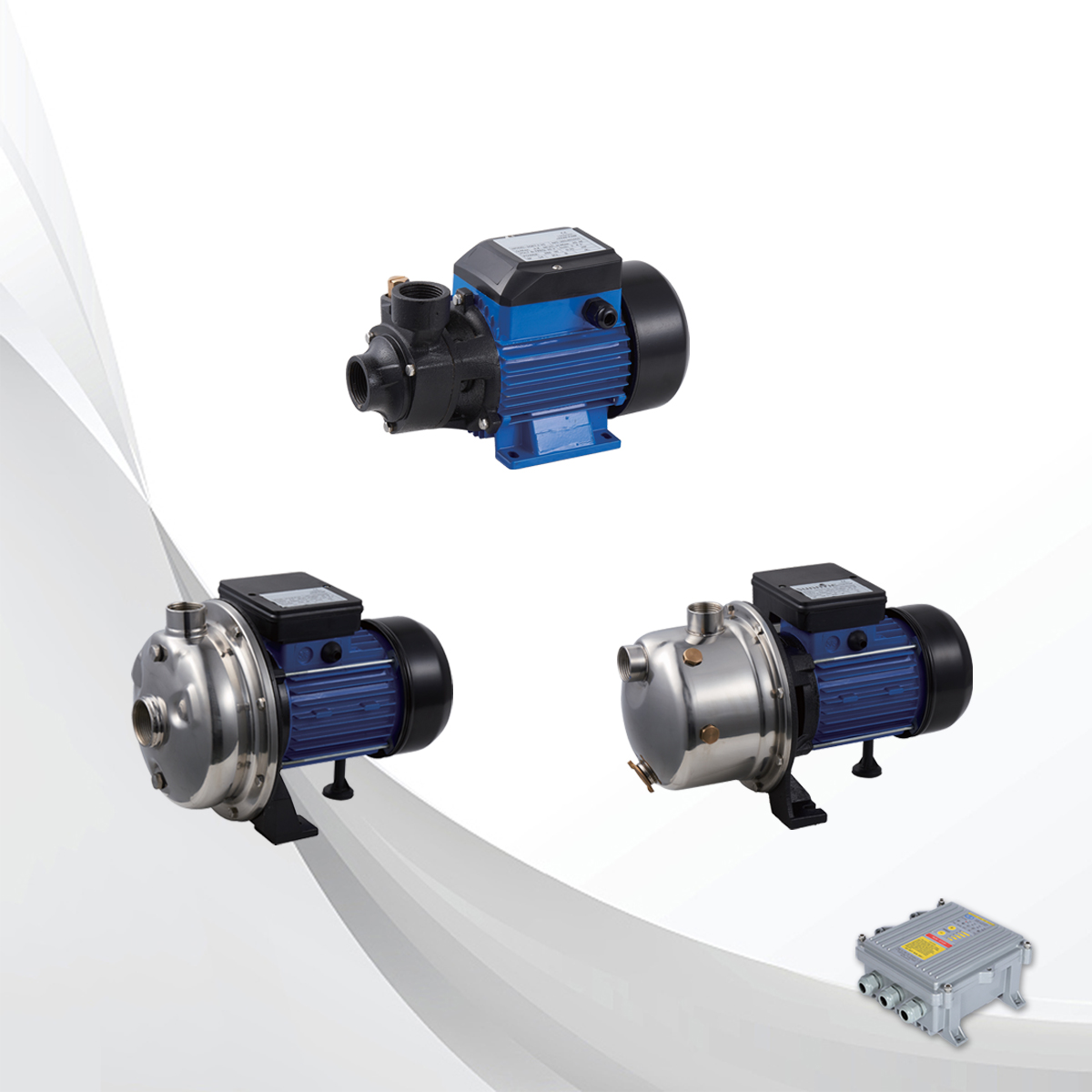 250 Вт QB Солнечный портативный насос solar vorte bldc, поверхностный насос с внутренним контроллером