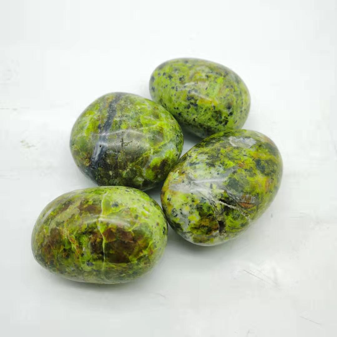 天然抛光愈合绿色蛋白石水晶棕榈石 - buy green opal
