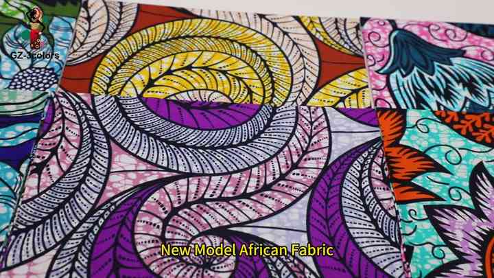 Tissu Kente 100% Coton Imprimé Africain Ankara - 36 X 45 Pouces - Motif Brun Et Blanc
